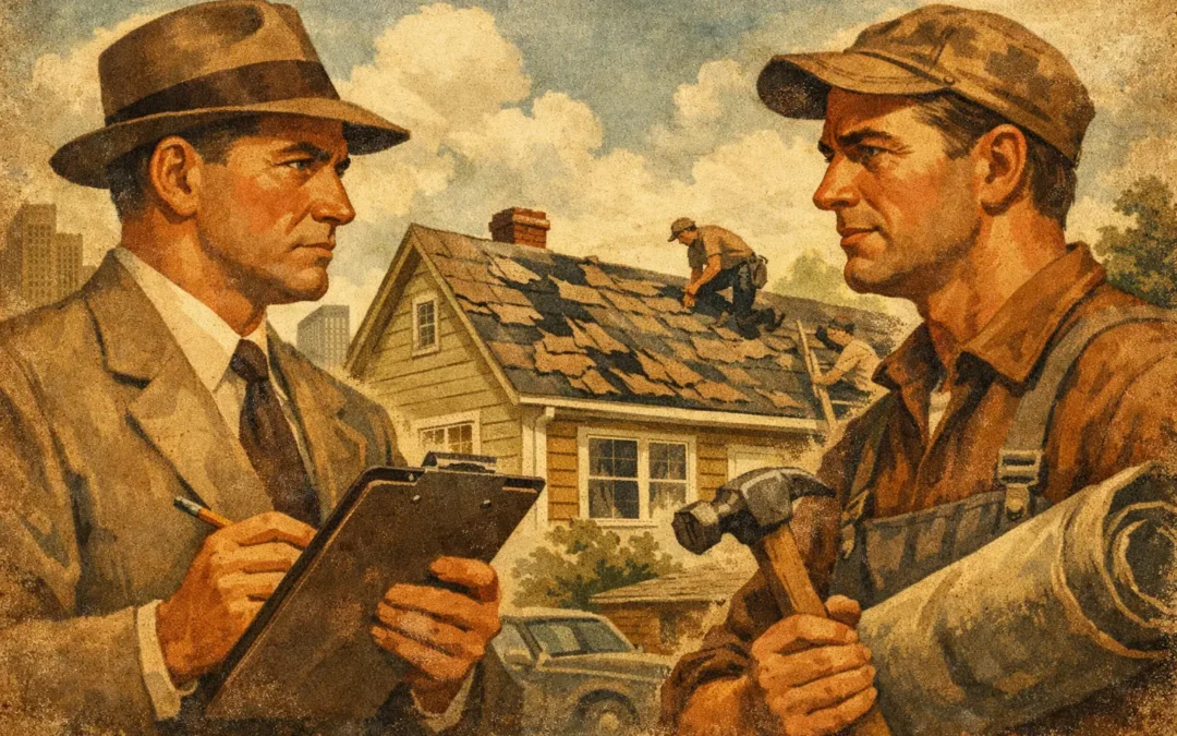 Insurance Adjuster Versus Roofing Contractor