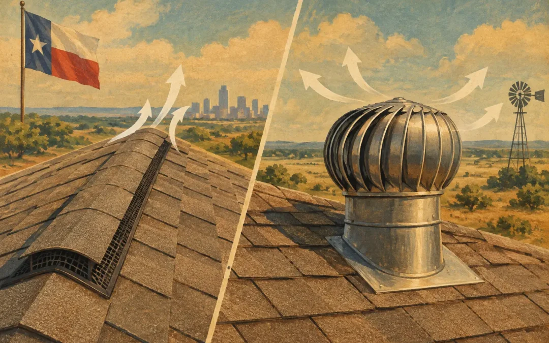 Ridge Vents Versus Turbines for Texas Roofs
